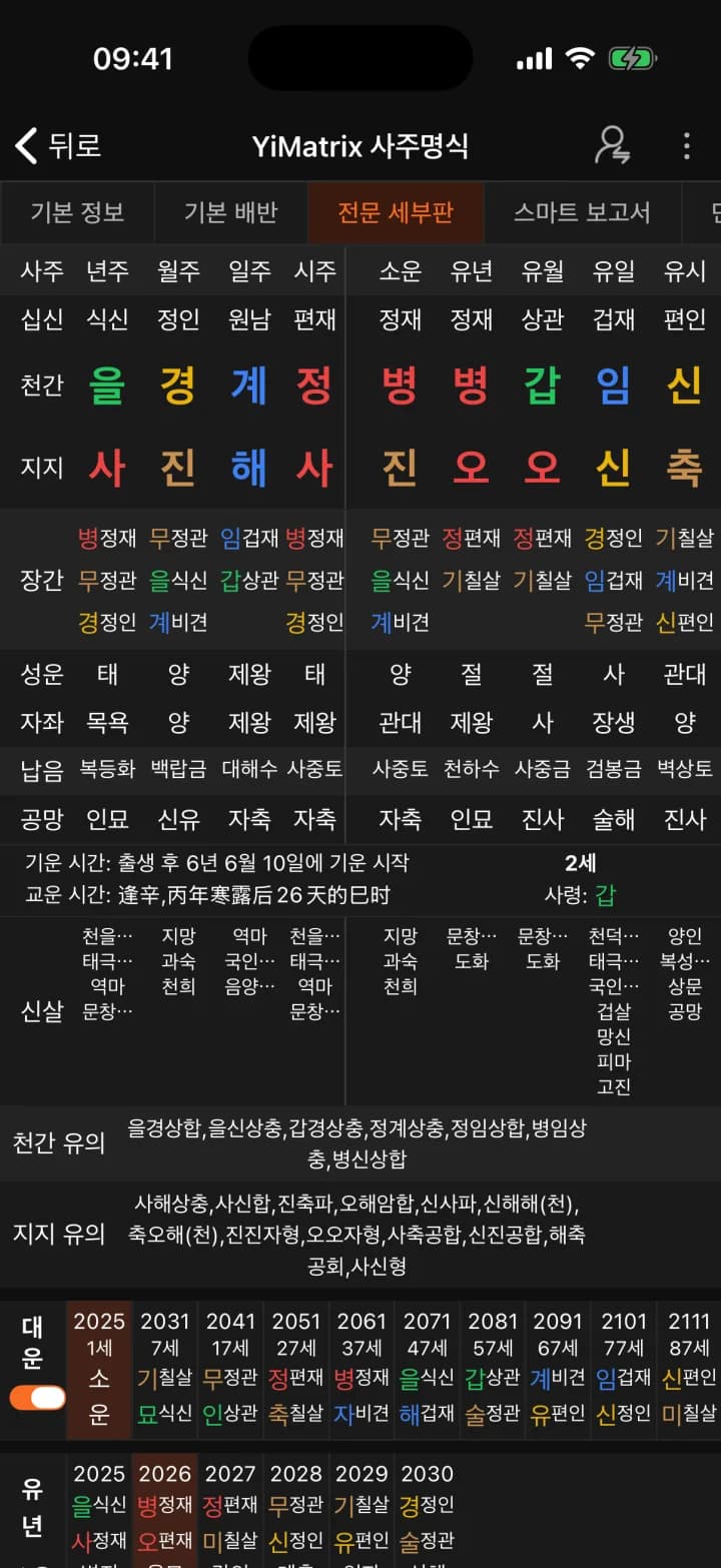 사주팔자 · YiMatrix App