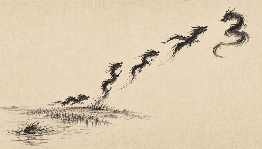 乾卦の六つの龍は、古人が描いたライフサイクル曲線である